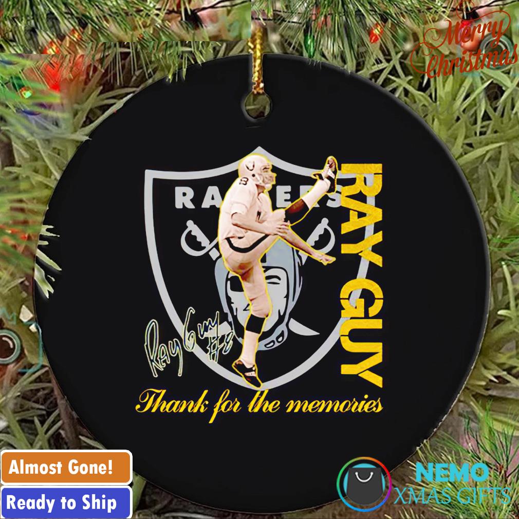 Ray Guy Raiders thank for the memories ornament