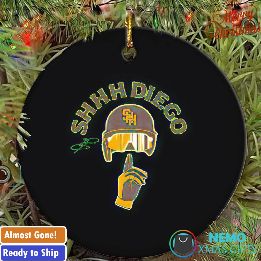 San Diego Padres shhh Diego signature ornament