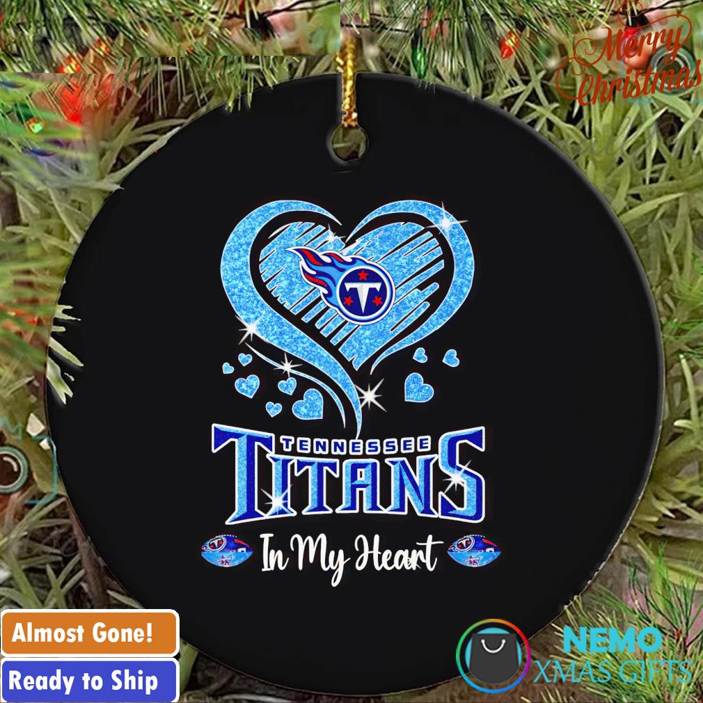 Tennessee Titans Merry Christmas Circle Ornament