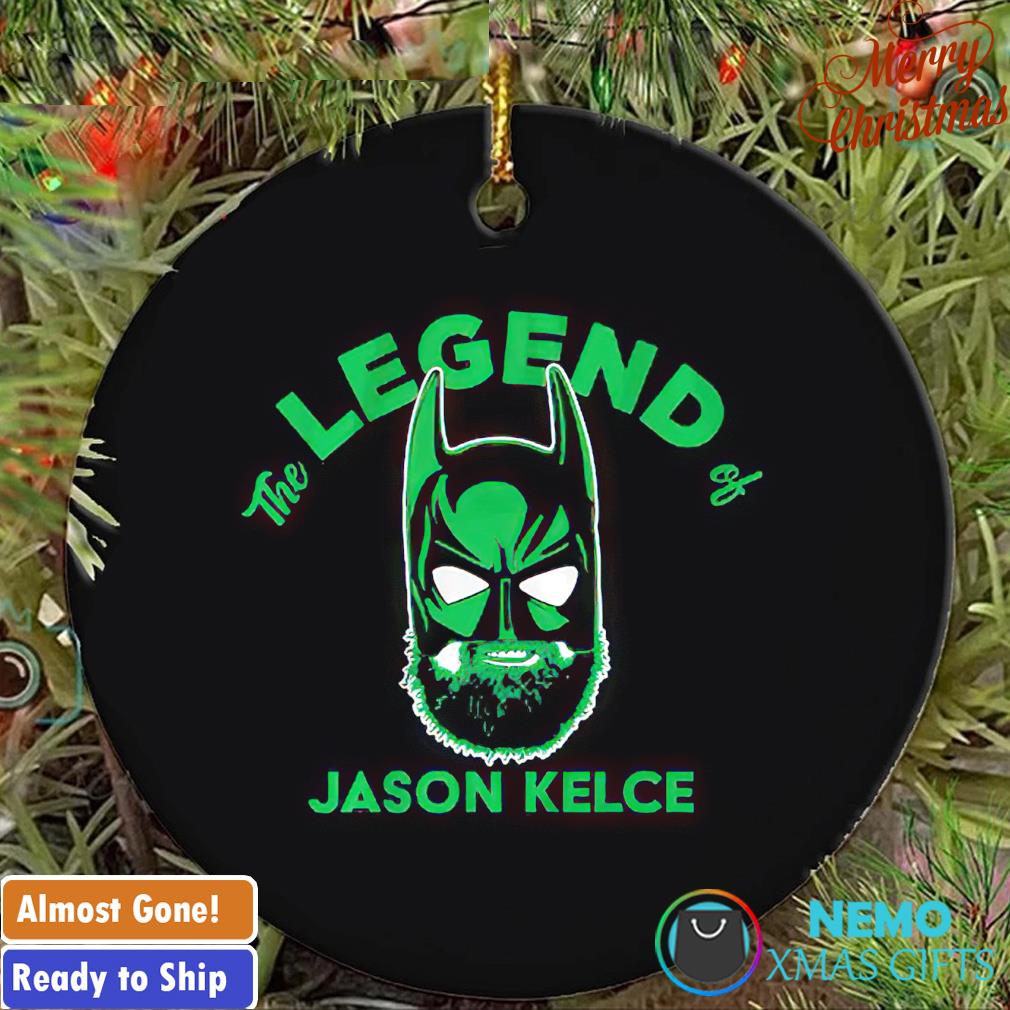 The legend of Jason Kelce Batman ornament