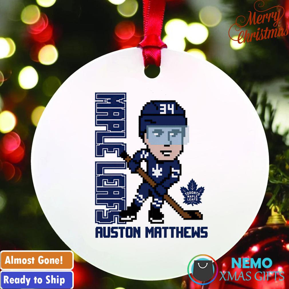Toronto Maple Leafs Auston Matthews pixel player 2.0 ornament