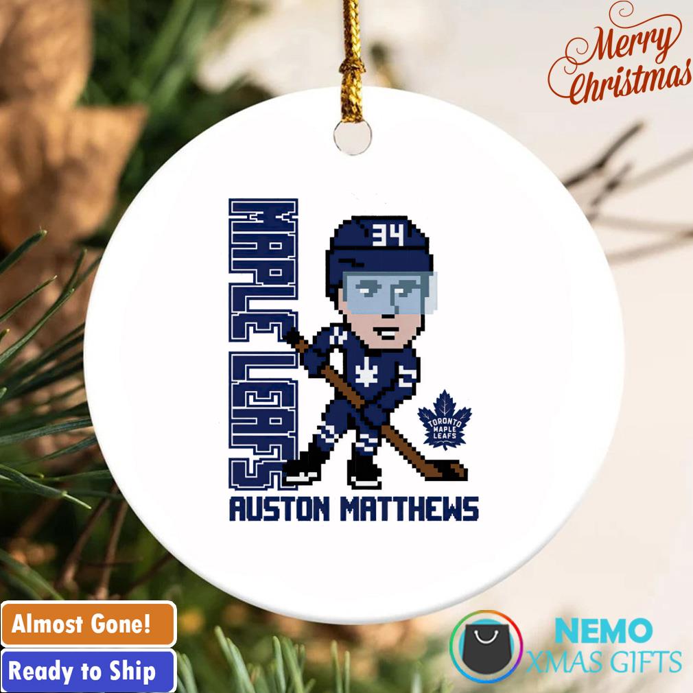 Toronto Maple Leafs Auston Matthews pixel player 2.0 ornament