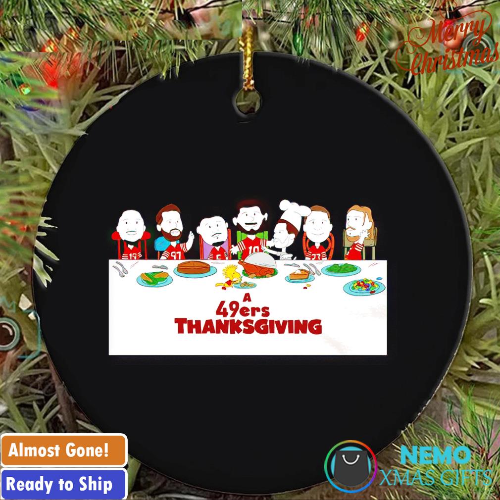 A 49ers Thanksgiving Woodstock ornament