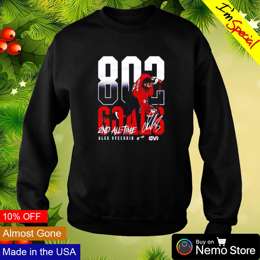 Alex Ovechkin Washington 2nd All Time Goals WHT Shirt, hoodie, sweater,  long sleeve and tank top