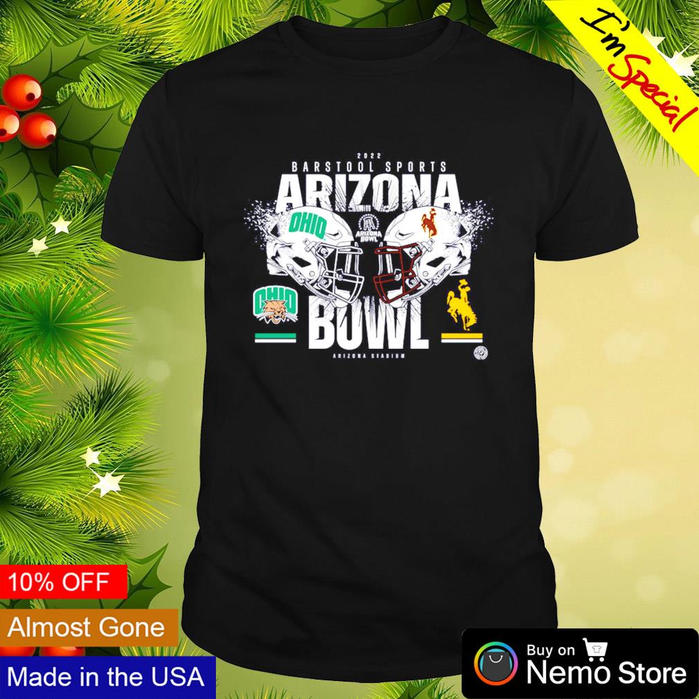 Arizona Bowl 2022 Ohio Bobcats vs Wyoming Cowboys helmet head to head shirt