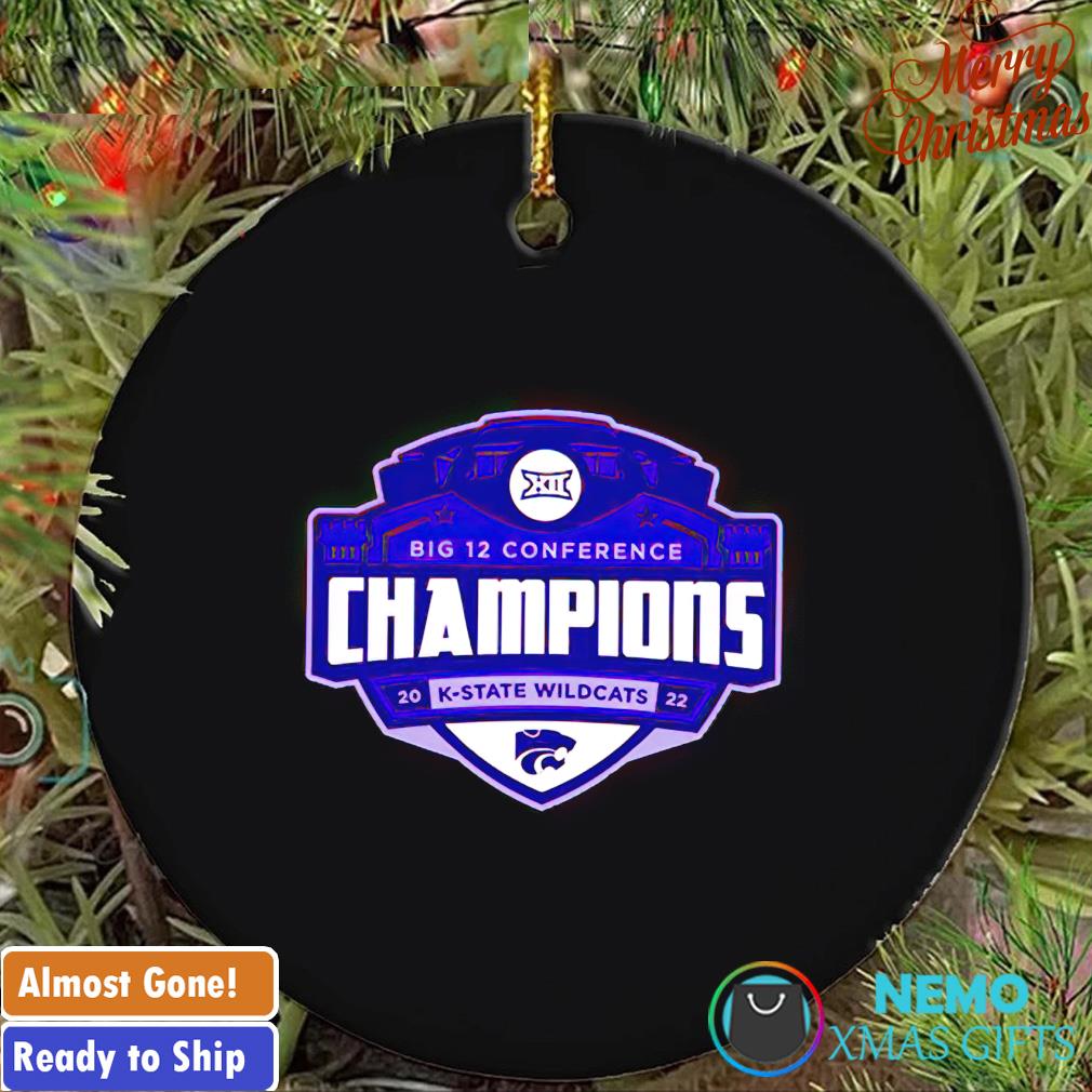 Big 12 Conference Champions 2022 Kansas State Wildcats ornament