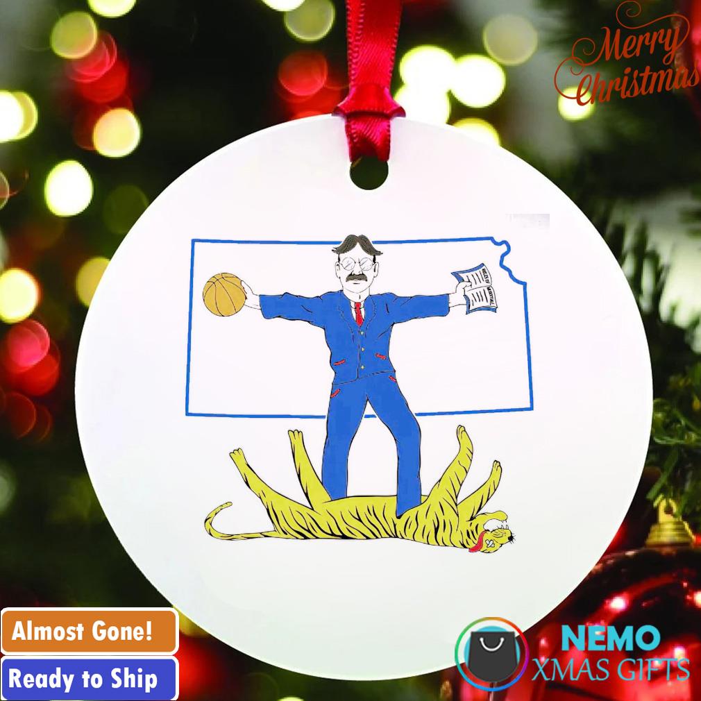Border War Kansas–Missouri tiger stomp ornament