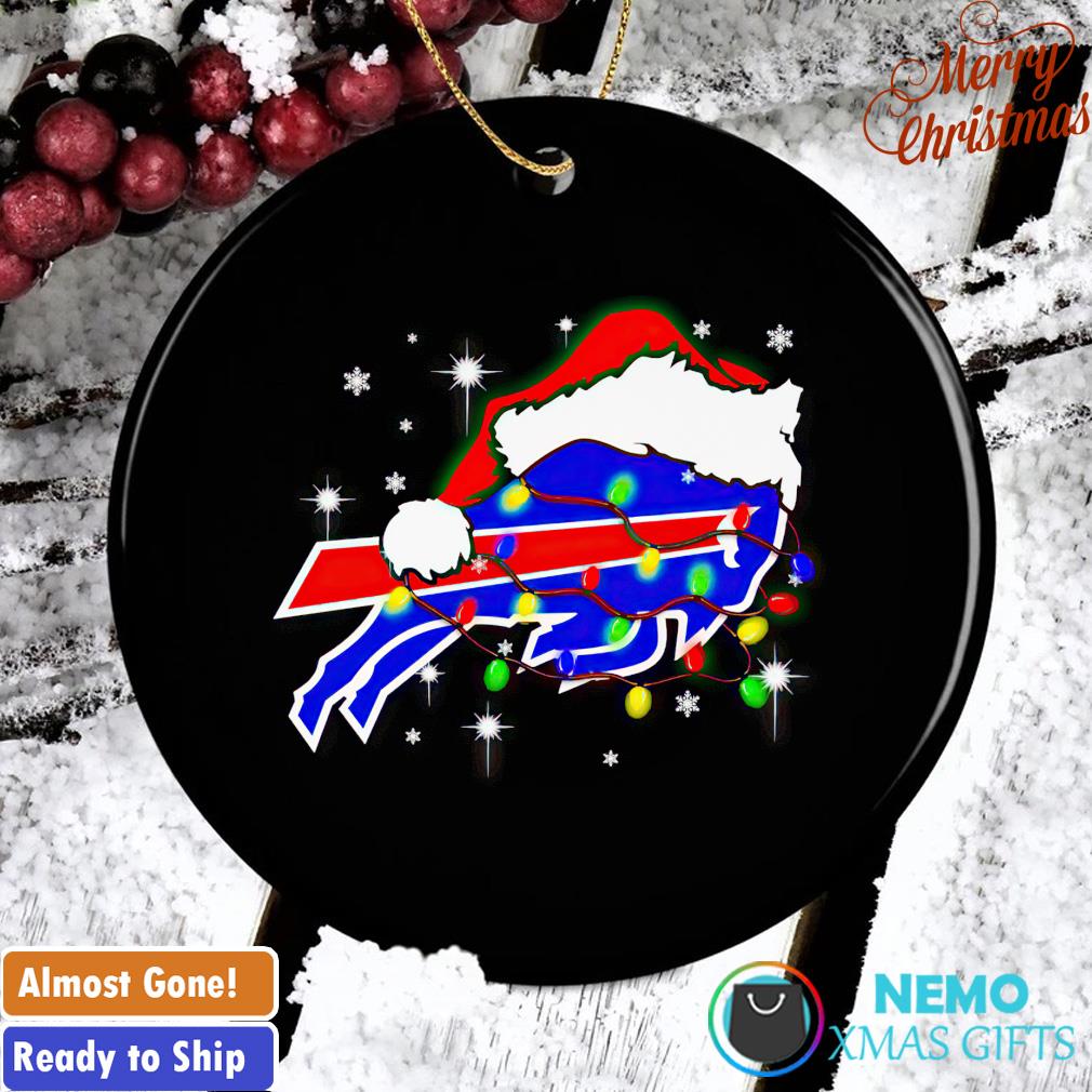 Merry Christmas Buffalo Bills NFL Santa And Reindeer Ornaments - Banantees