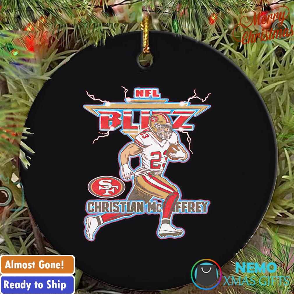 Christian McCaffrey San Francisco 49ers NFL blitz player ornament