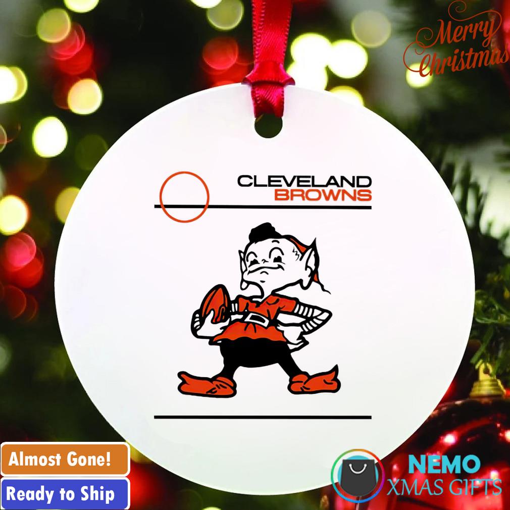 Cleveland Browns brownie ELF with football ornament