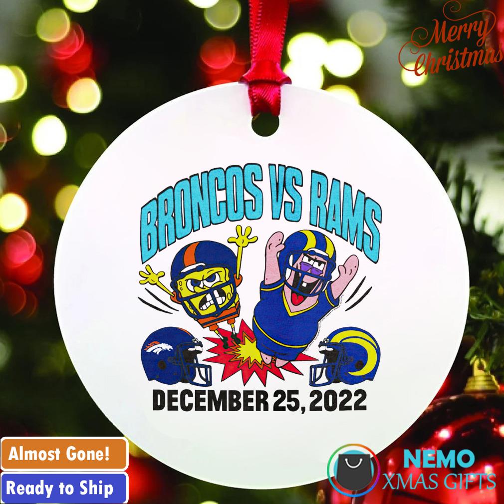 Merry Christmas Denver Broncos NFL Santa And Reindeer Ornaments