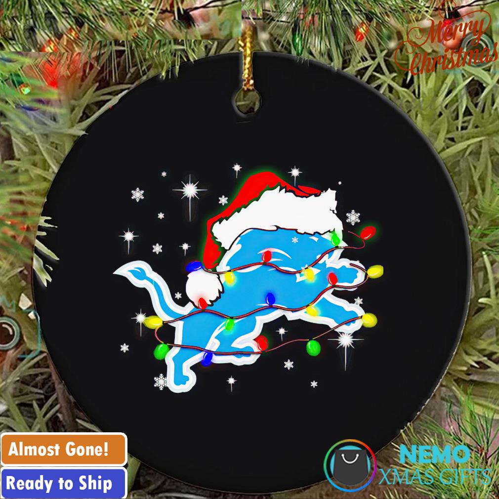 detroit lions santa hat