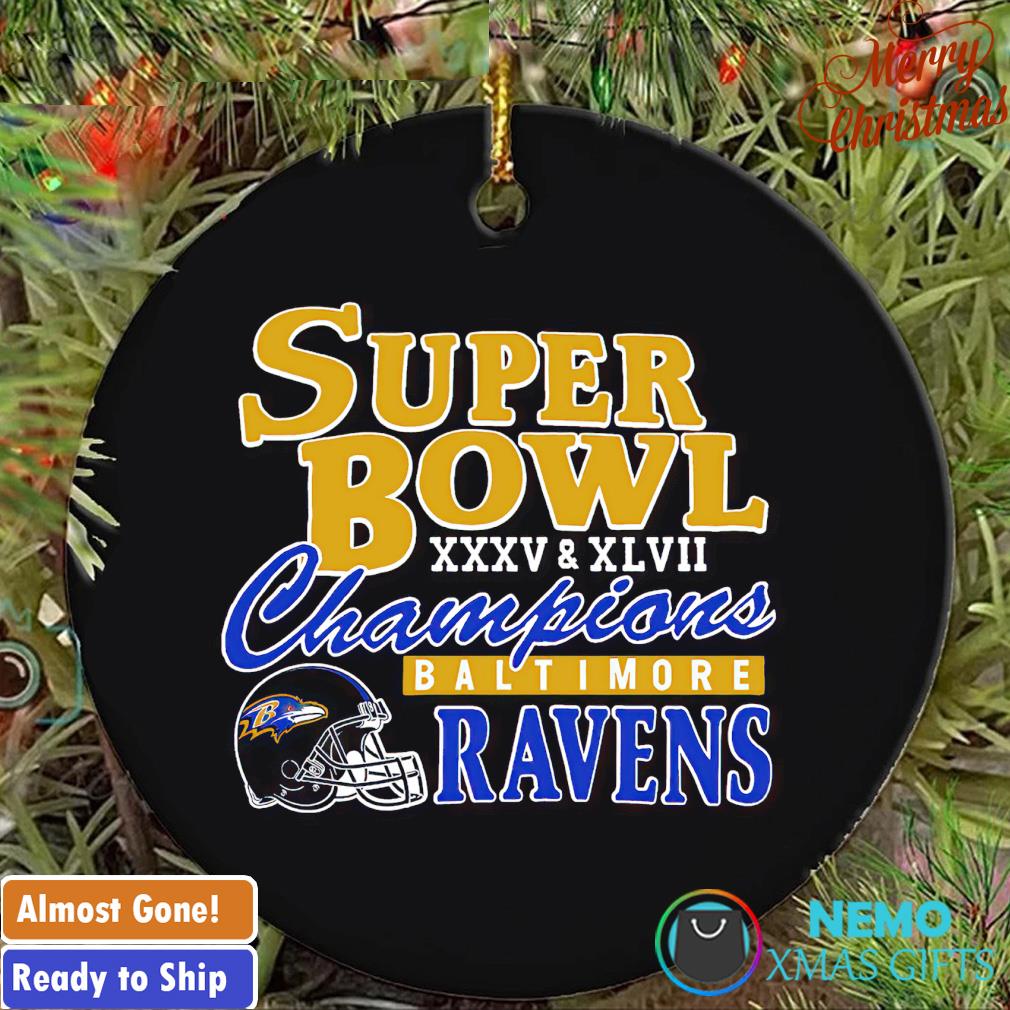 Baltimore Ravens Super Bowl champions ornament