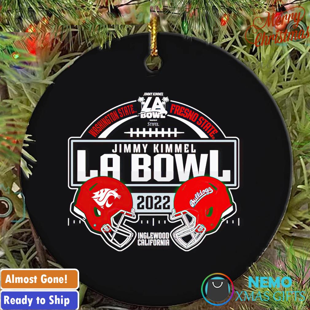 Fresno State Bulldogs vs. Washington State Cougars 2022 Jimmy Kimmel LA Bowl ornament