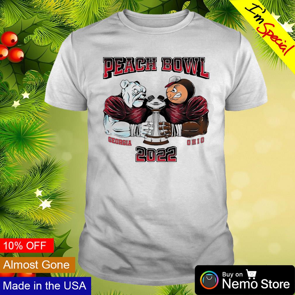 Geargia Bulldogs vs Ohio State Buckeyes 2022 Peach bowl shirt