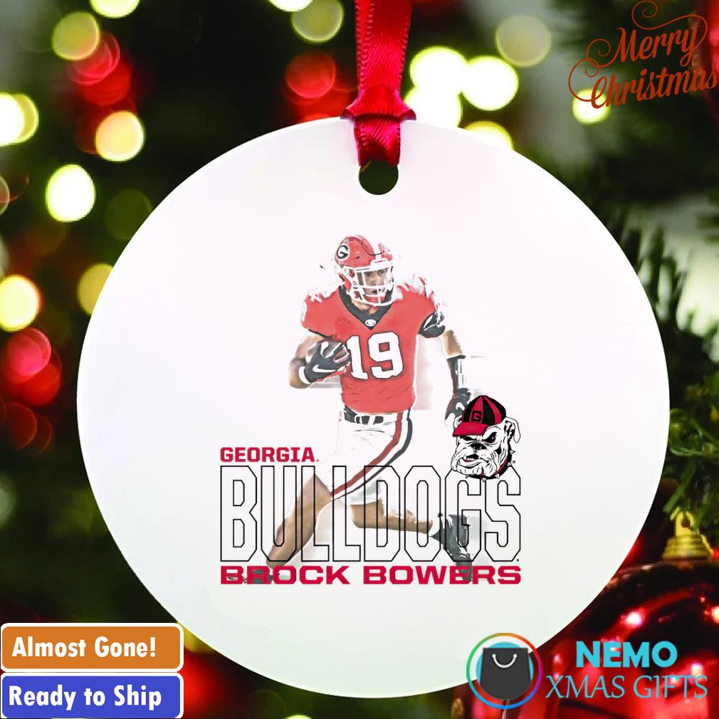 Georgia Bulldogs Brock Bowers run ornament