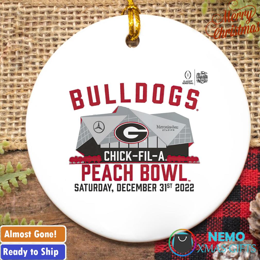 Georgia Bulldogs Chick-fil-A 2022 Peach Bowl ornament, hoodie