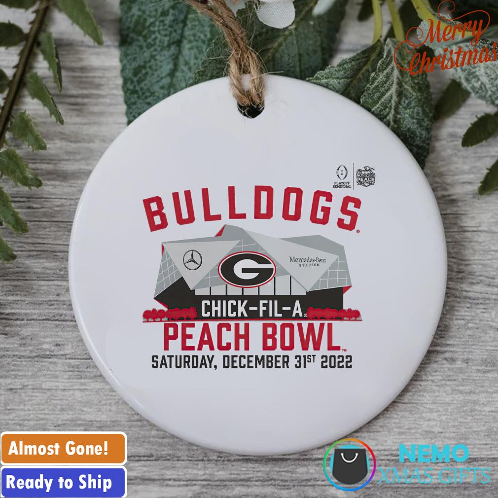 Georgia Bulldogs Chick-fil-A 2022 Peach Bowl ornament, hoodie