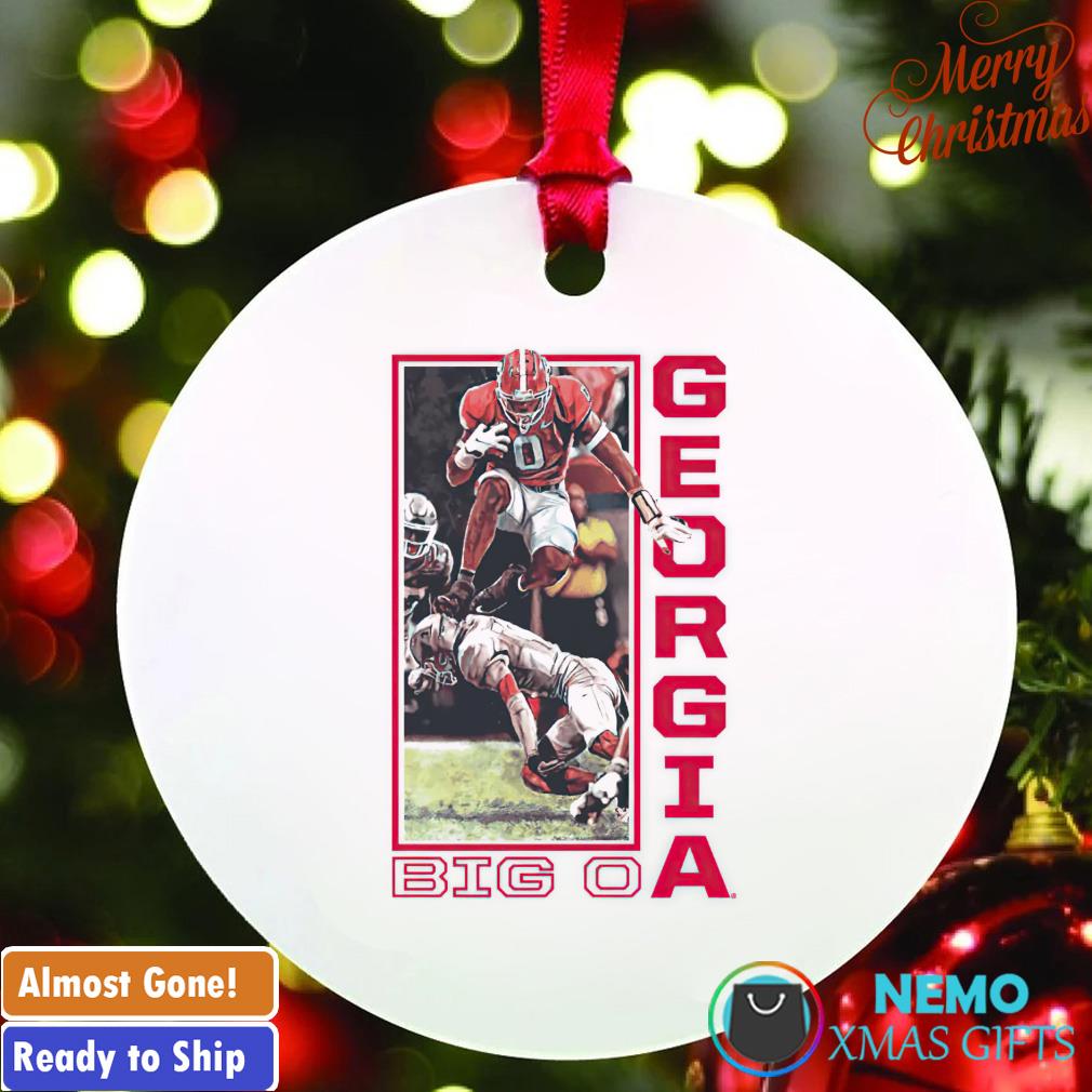 Georgia Bulldogs Darnell Washington Hurdle Big 0 ornament