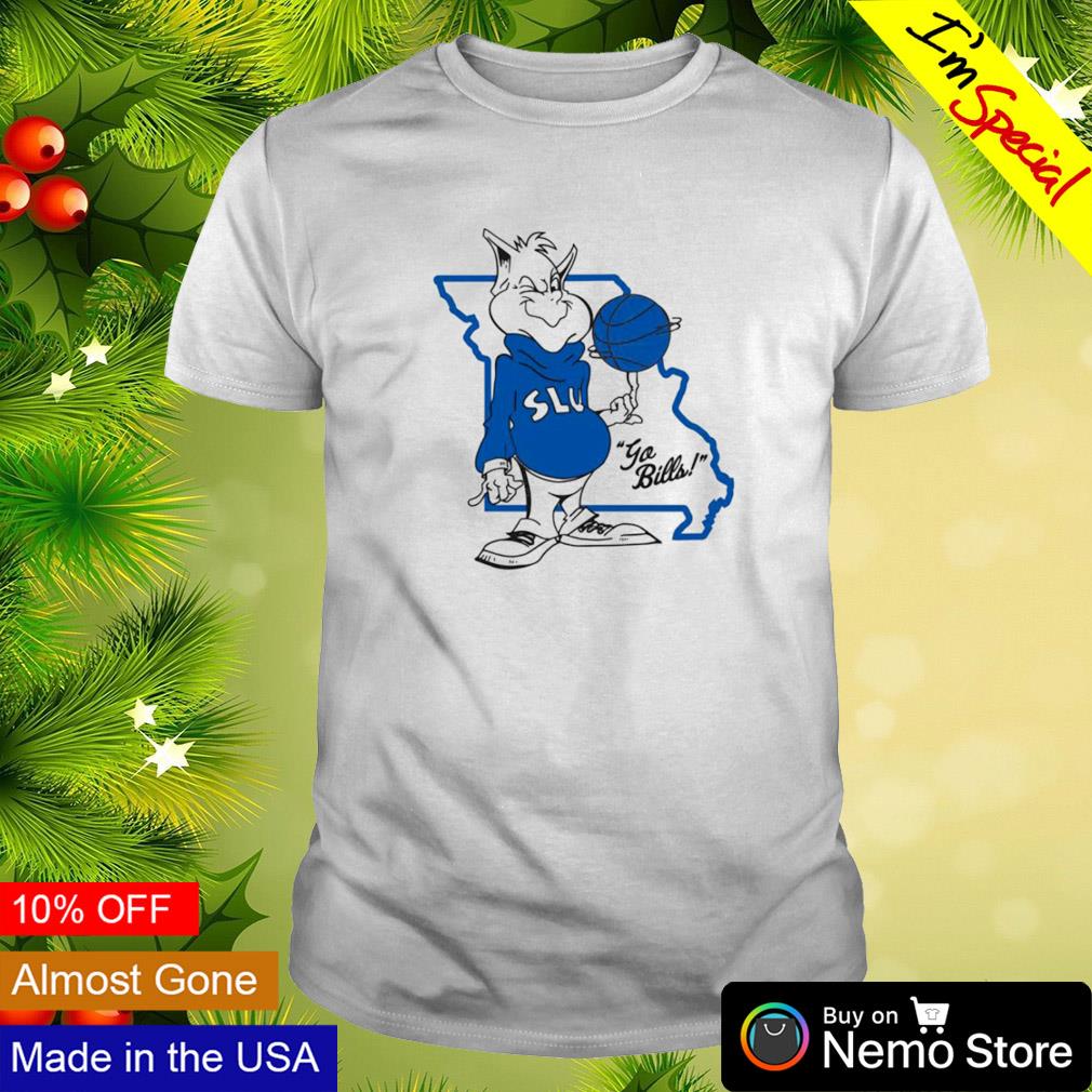 Go Bills Saint Louis Billikens basketball mascot and map shirt, hoodie,  sweater and v-neck t-shirt