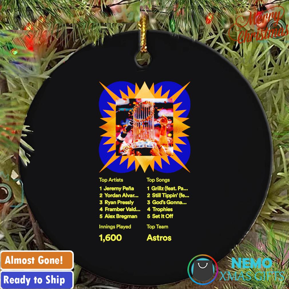 Houston Astros top artists top songs top team ornament