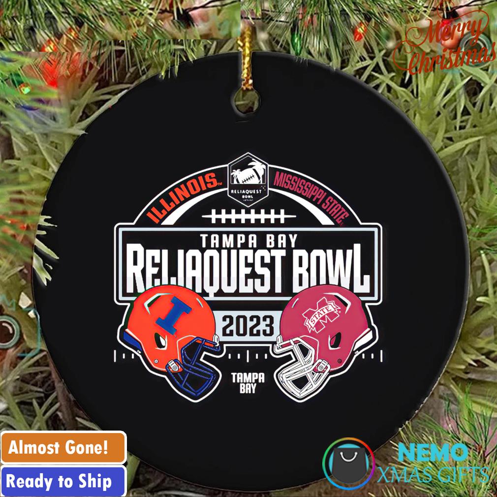 Illinois Fighting Illini vs. Mississippi State Bulldogs 2023 ReliaQuest Bowl ornament