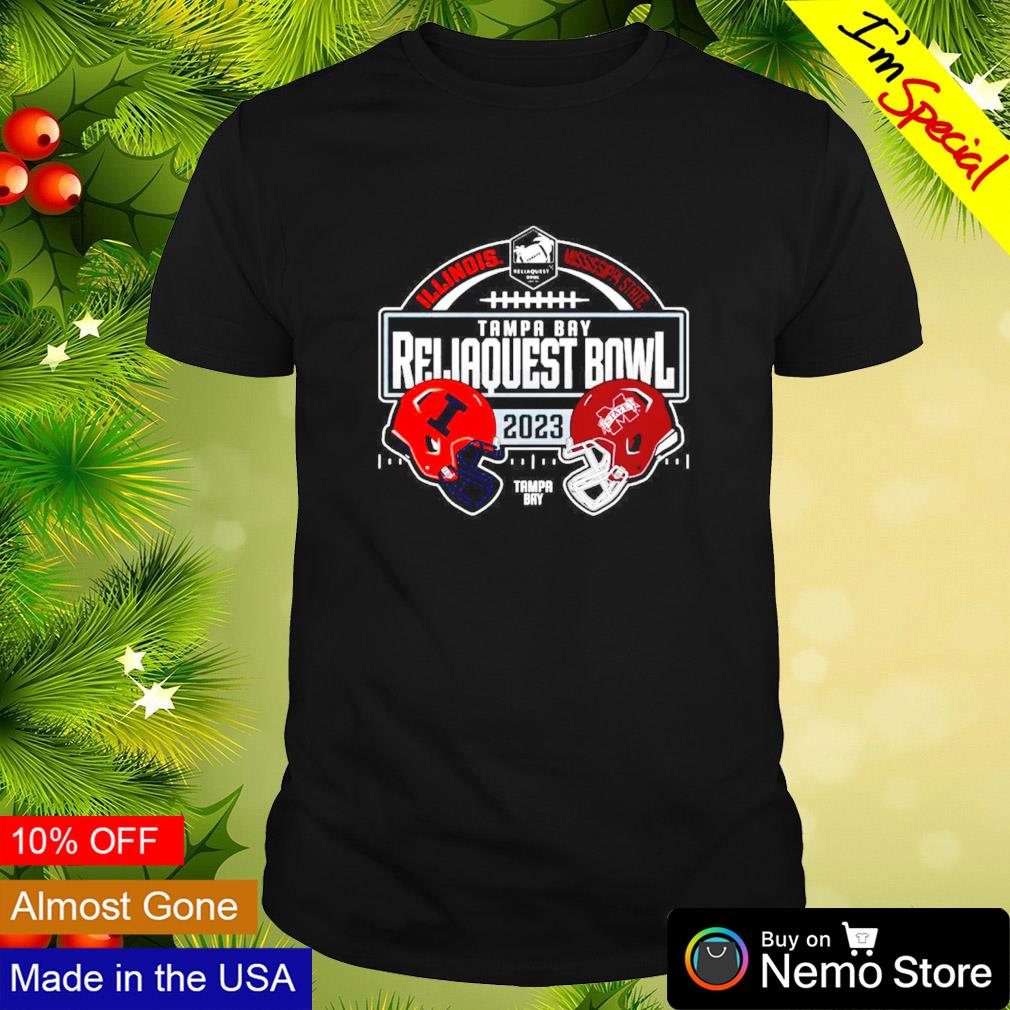 Illinois Fighting Illini vs Mississippi State Bulldogs 2023 Tampa Bay ReliaQuest bowl matchup shirt