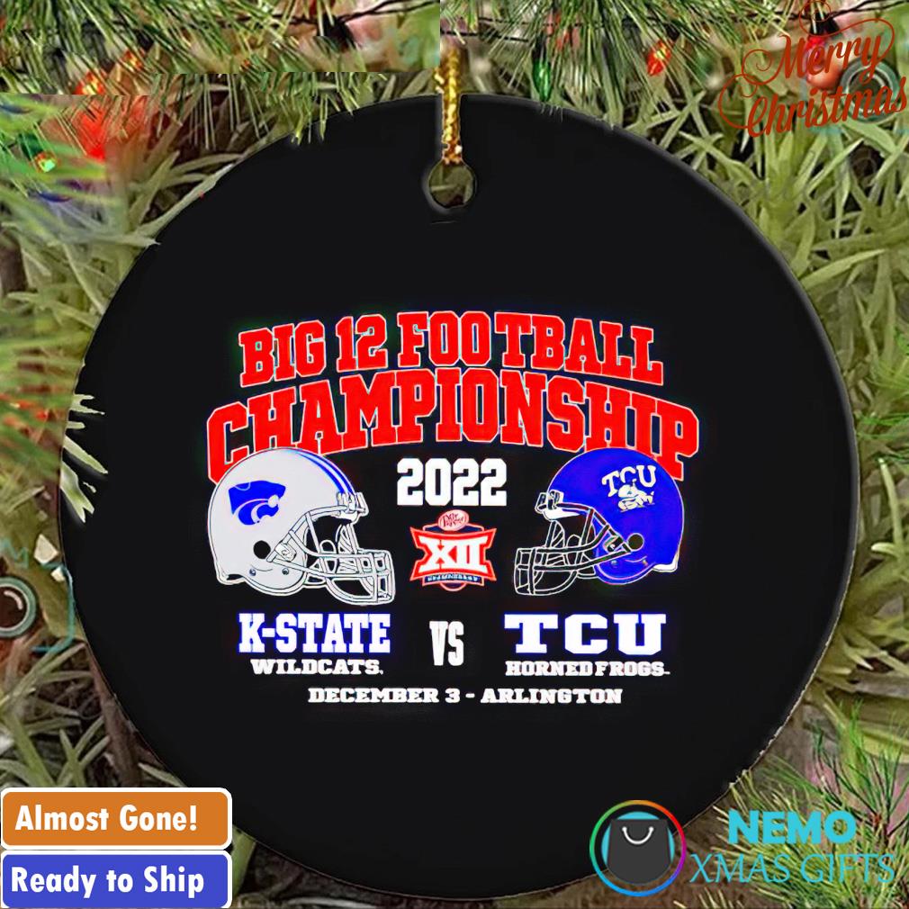 K-State vs TCU Frogs big 12 football championship ornament