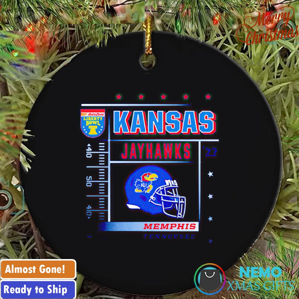 Kansas Jayhawks memphis tennessee 2022 Liberty Bow ornament