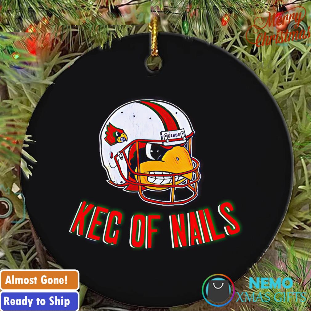 Keg of nails Louisville Cardinals helmet ornament