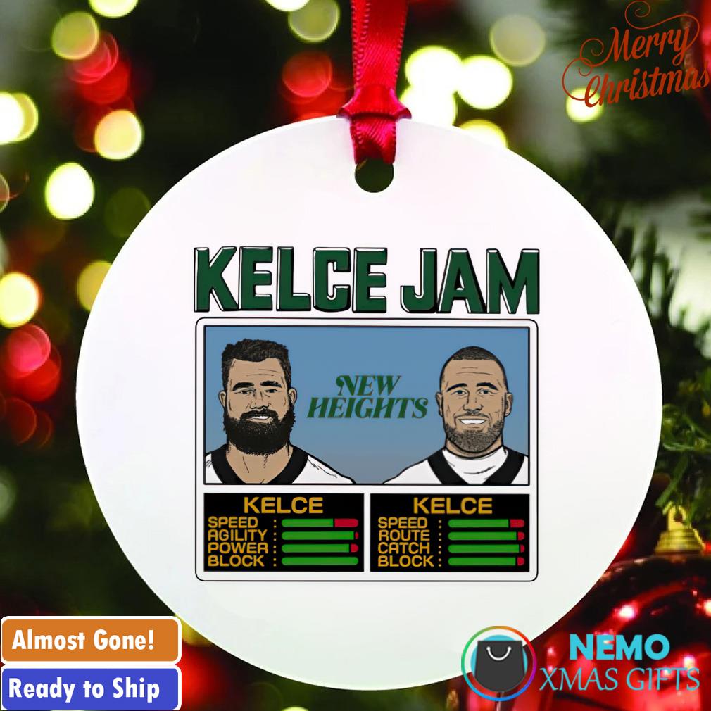 Kelce Jam new heights Travis Kelce and Jason Kelce ornament