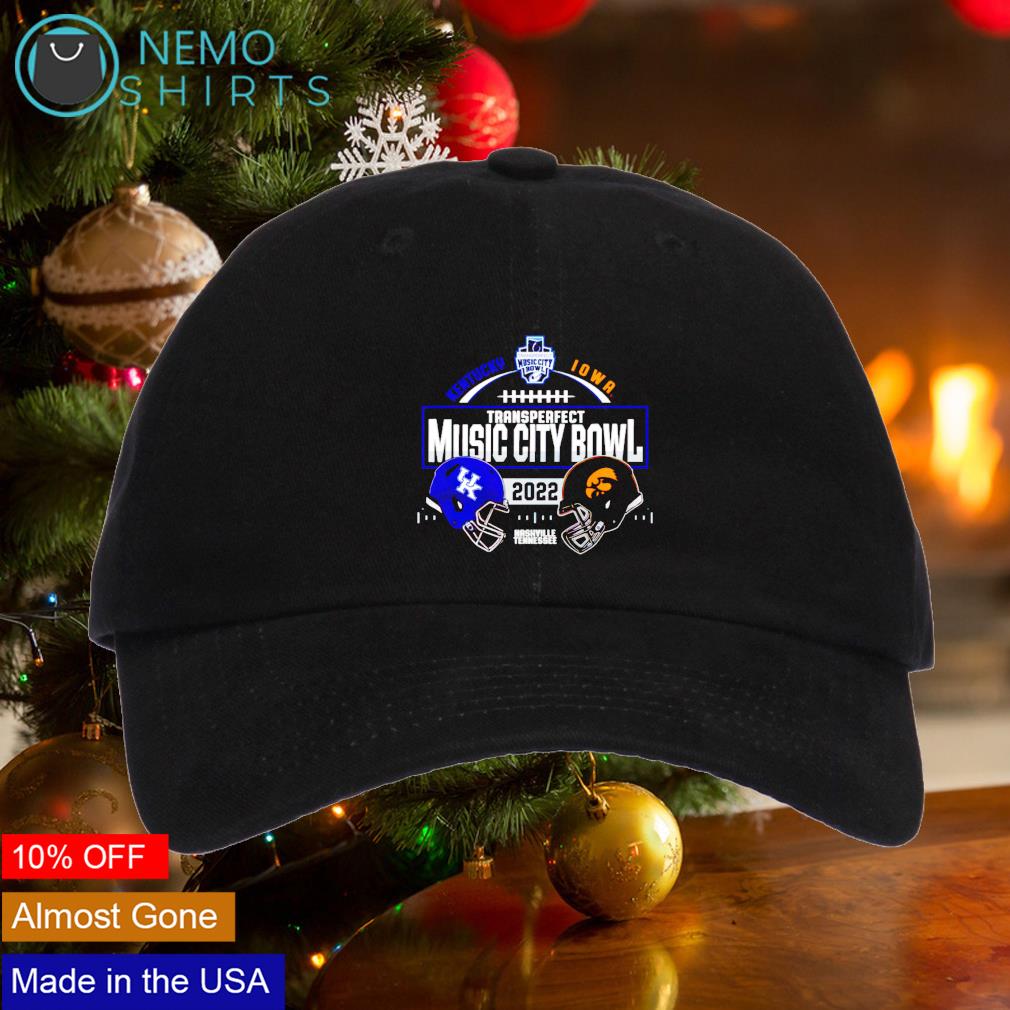 Kentucky Wildcats vs Iowa Hawkeyes transperfect 2022 Music City Bowl cap hat