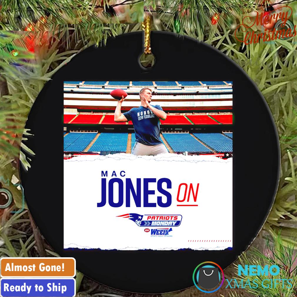 Mac Jones on New England Patriots ornament