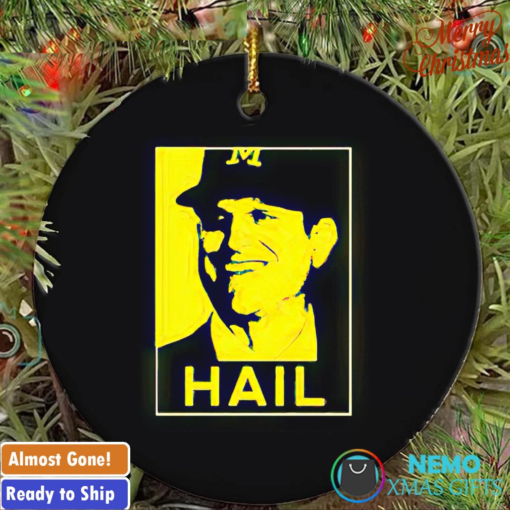 Michigan Wolverines Jim Harbaugh football coach Hail ornament