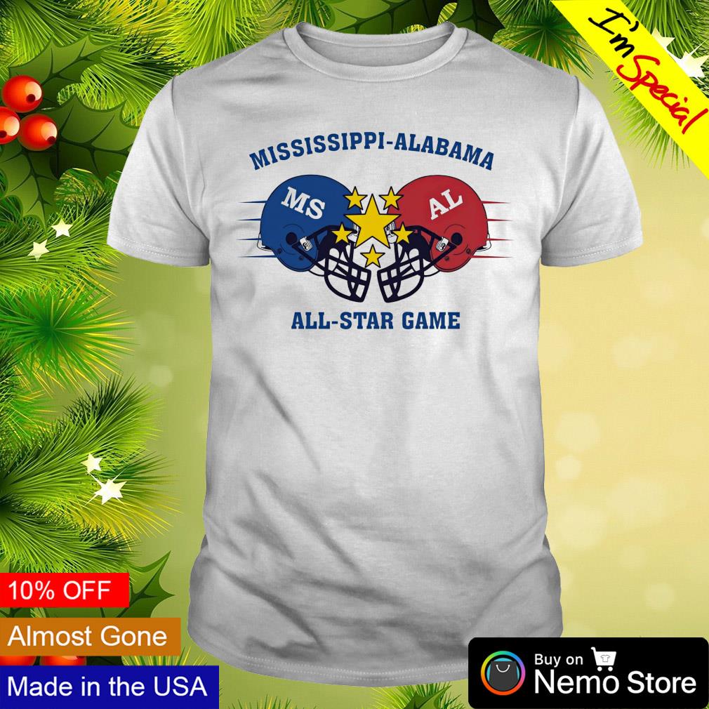 Mississippi vs Alabama All-Star Game helmet head to head shirt