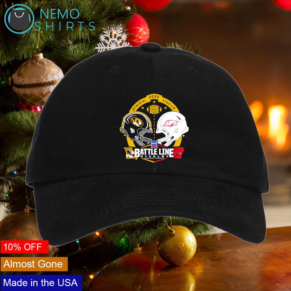 Mizzou Tigers vs Arkansas Razorbacks Battle Line RIvalry 2022 cap hat