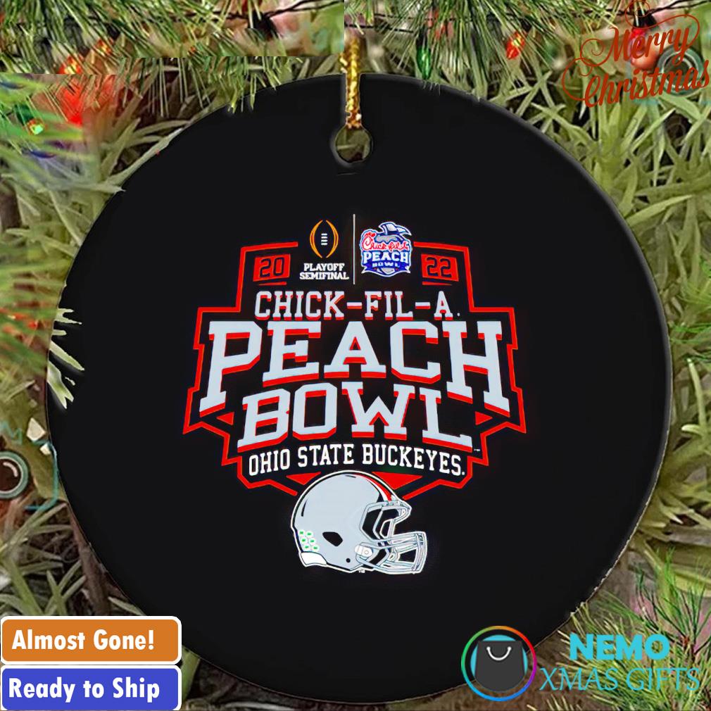 Ohio State Buckeyes 2022 CFP Semifinals Chick-fil-a Peach Bowl ornament