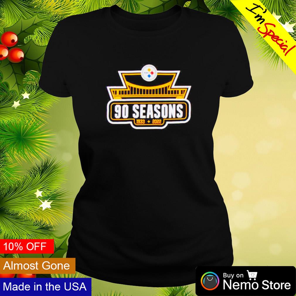 Pittsburgh Steelers 90 seasons 1933 2022 logo shirt, hoodie, sweater and  v-neck t-shirt