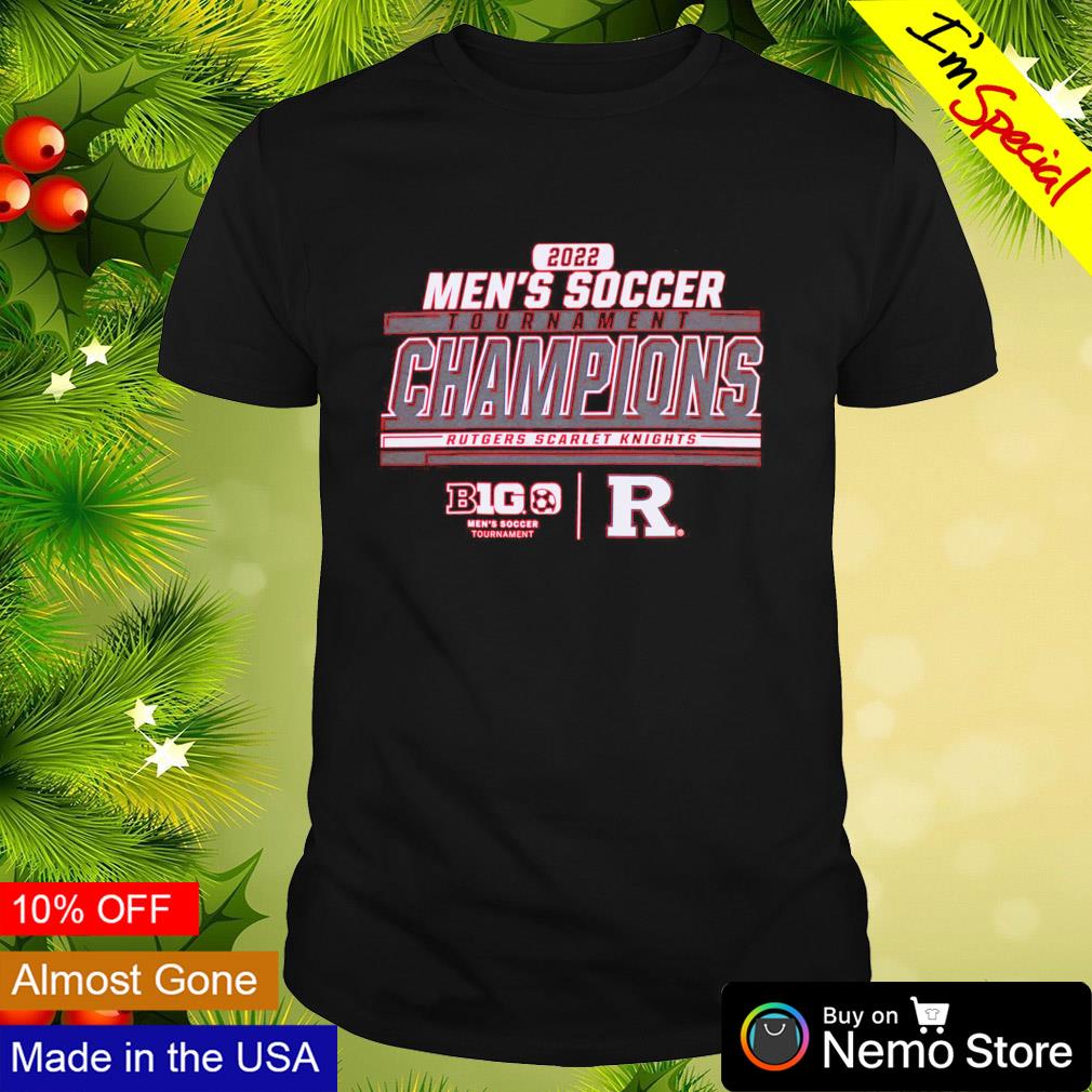 Rutgers Scarlet Knights 2022 men's soccer conference tournament champions shirt
