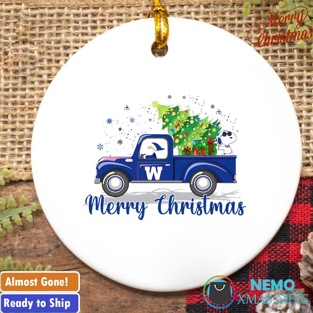 Santa and Snoopy truck Christmas Winnipeg Blue Bombers Merry Christmas ornament Christmas-gift-ornament