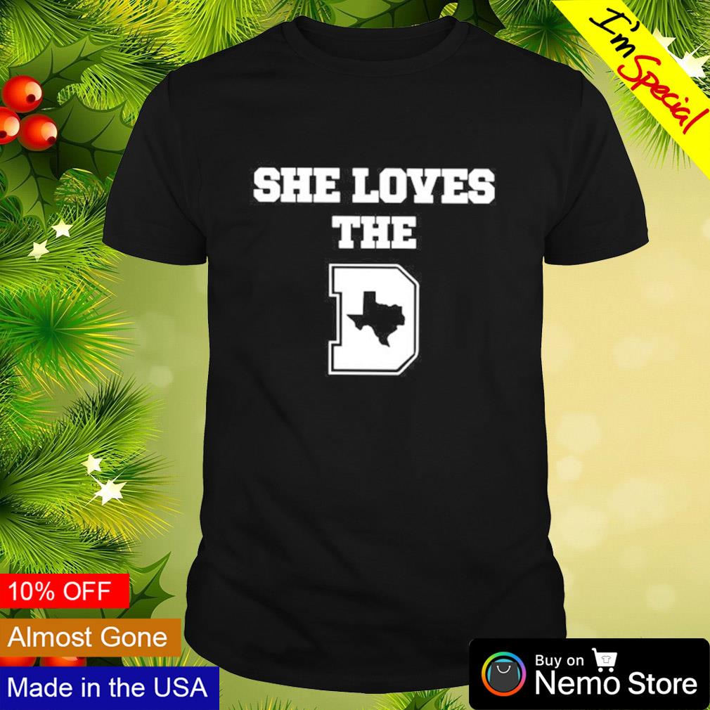 She loves the Dallas Cowboys Texas map shirt