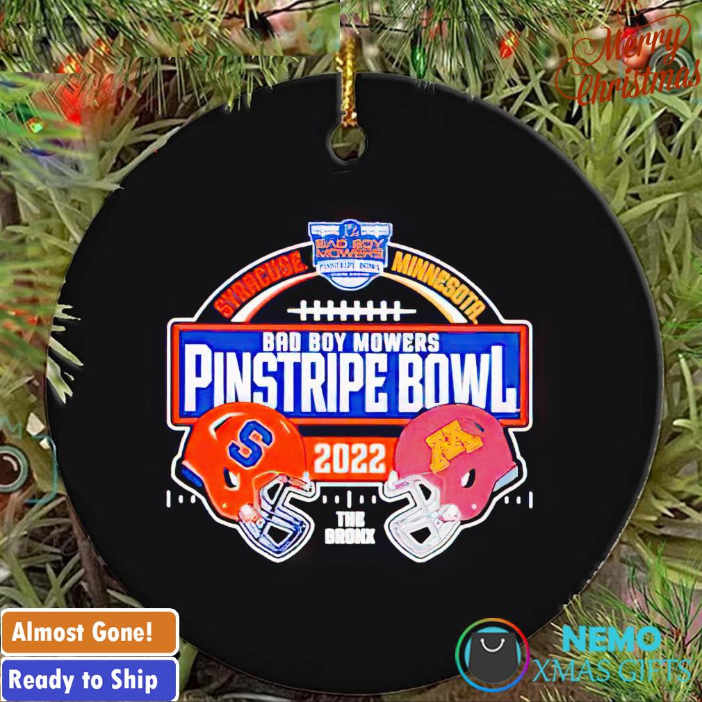Syracuse vs Minnesota bad boy mowers pinstripe bowl 2022 the bronx ornament