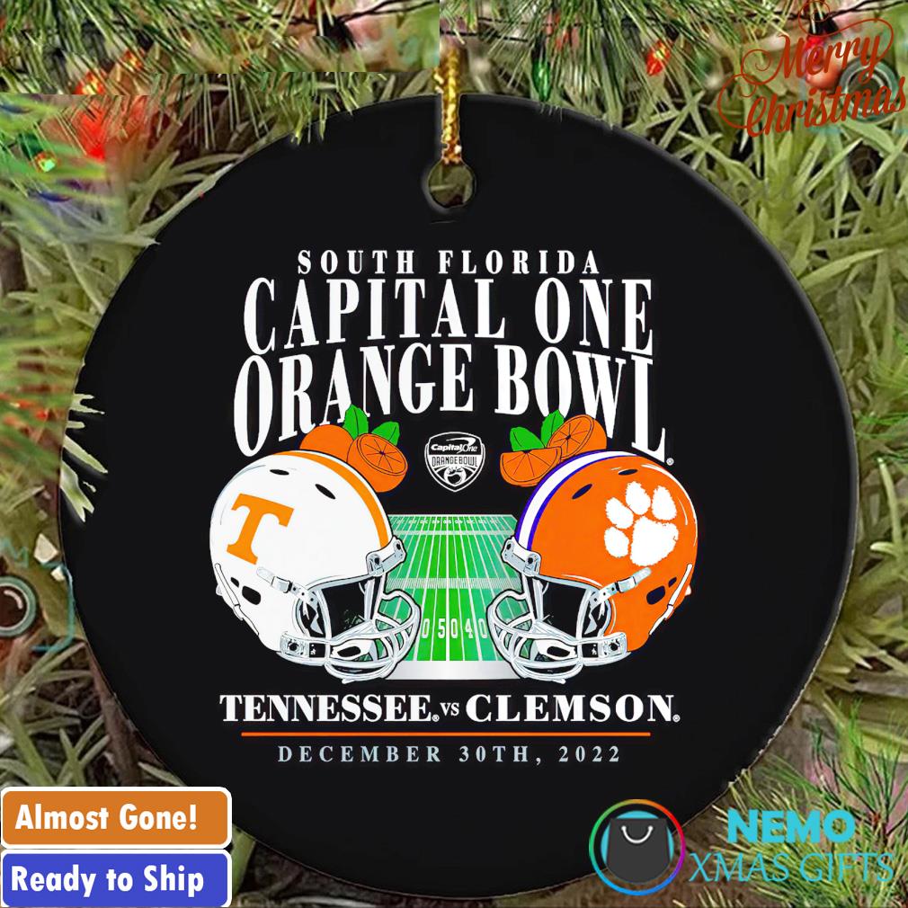 Tennessee Volunteers vs. Clemson Tigers South Florida Capital one Orange Bowl 2022 ornament