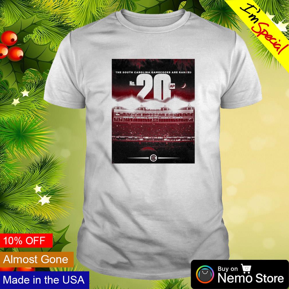 The South Carolina Gamecocks are ranked no 20 shirt