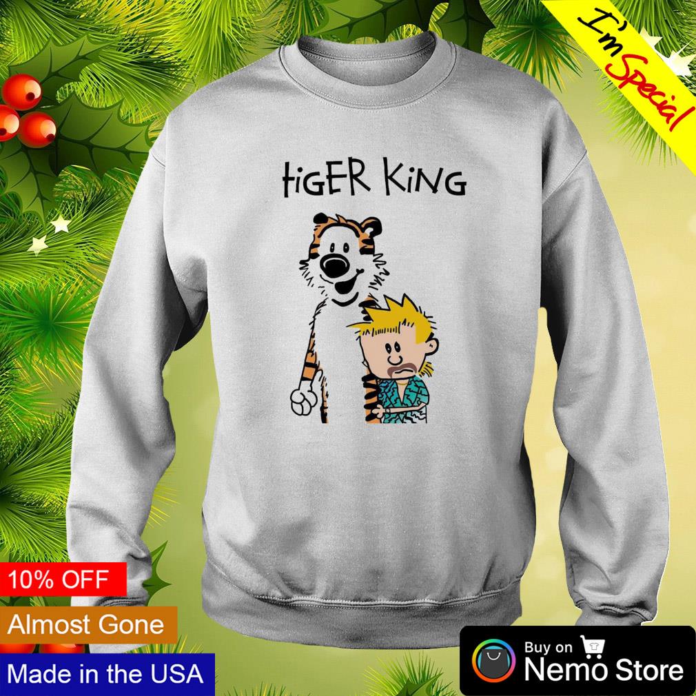 Tiger King Calvin And Hobbes Meme Shirt, Hoodie, Sweater And V-neck T-shirt