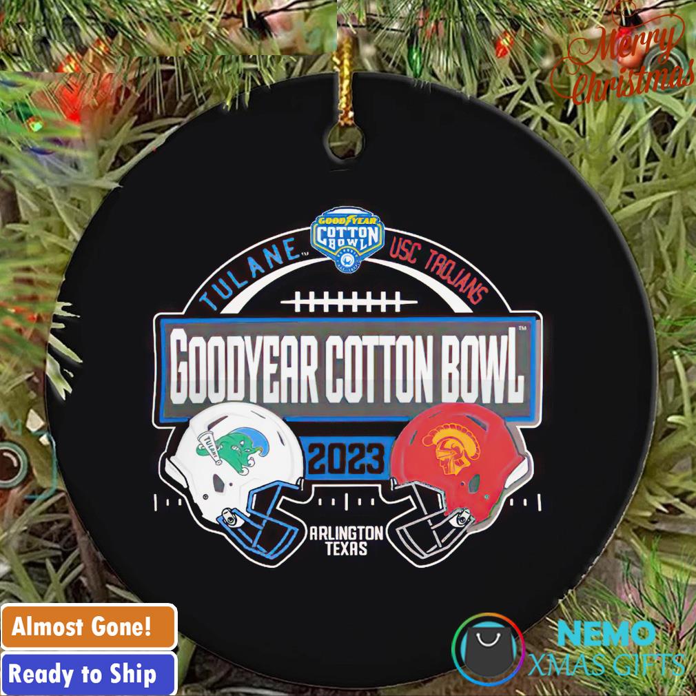 Tulane Wave vs. Usc Store Trojans Goodyear Cotton Bowl 2023 Arlington Texas ornament