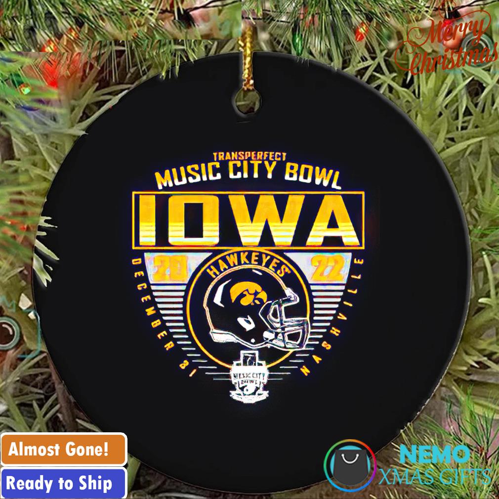 University of Iowa Football 2022 Music City Bowl Bound ornament