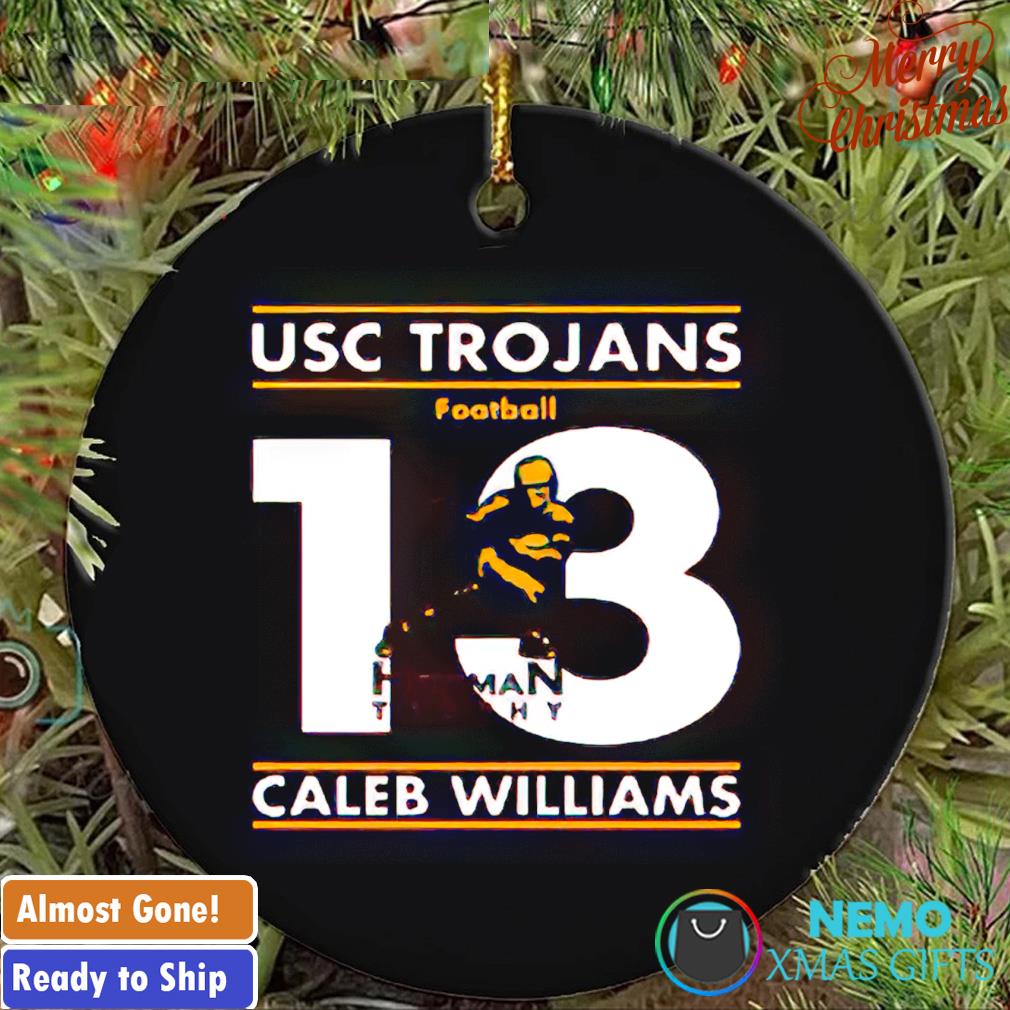 USC football Caleb Williams Heisman Trophy winner Cardinal ornament