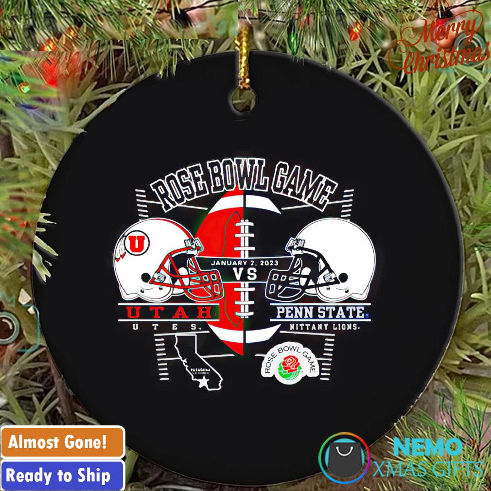 Utah Utes vs Nittany Lions Rose Bowl game ornament