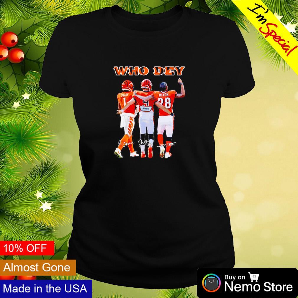 Who Dey Chase Burrow And Mixon Cincinnati Bengals Shirt, hoodie, sweater, long  sleeve and tank top